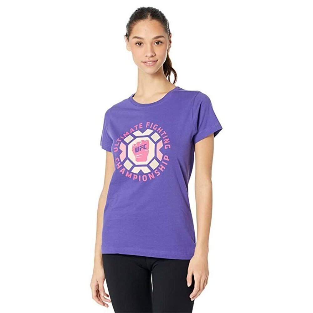 UFC Halo Tee Heather Purple LG